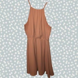 Nude Midi Size Medium Tan Dress